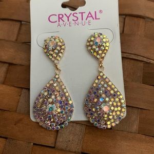 Tear Drop Rhinestone Earring